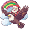 Eagle Santa Claus Christmas