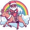 Deer Santa Claus Christmas