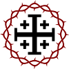Croix de Jérusalem et couronne d’épines