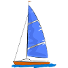 Sailboat blue sail