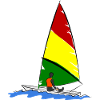 Segelboot mit Segler