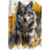 Illustration eines Wolfes