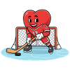 Hockey Heart Mascot in Action
