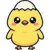 Chick with Kawaii cap