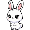 söt kawaii kanin tecknad film