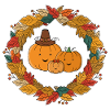 Autumn Pumpkin Family Wreath