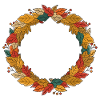 Autumn Leaf Wreath Circle