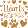 Hearts on Four Legs Gold