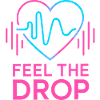 FEEL THE DROP Heart Neon EDM Party Electro
