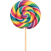Bunter Regenbogen Lolli Spiral Look