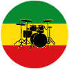 Reggae drums silhouette