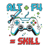 Alt F4 Pixel Gamer Motif