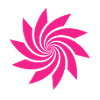 Pink Spiral Pinwheel