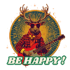 Deer Rocker Guitar BE HAPPY