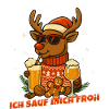Funny Reindeer Christmas Beer Design