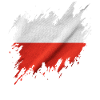 Flag of Poland, torn style