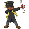 Afro Boy Dabbing Graduation Class 2026