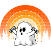 Bodybuilder Ghost Halloween Costume Gym Lover