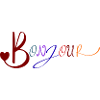 Bonjour Cute French Greeting Design
