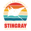 Stingray in Retro Sunset
