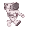 astronaut boombox 