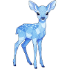 Geometric Blue Deer