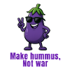 Hummus - Eggplant Cartoon Caricature