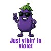 Eggplant - vibes in violet cartoon