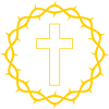 Cross and crown of thorns