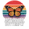 Antisocial Butterfly - Retro Schmetterling