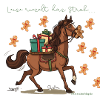 Weihnachtspferd mit Geschenken Traber - 