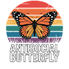 Antisocial Butterfly - Retro Schmetterling