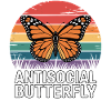 Antisocial Butterfly - Retro Schmetterling