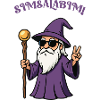 Purple Wizard Peace Sign