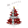 Christmas tree with Denmark flag