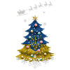Christmas tree with Ukraine flag
