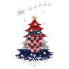 Christmas tree with Croatia flag