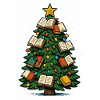 Bücherbaum Weihnachtsschmuck Weihnachtsbaum