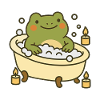 Bathing Frog – Self-Care & Relaxation