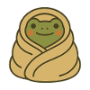 Eingekuschelter Frosch – Cozy Blanket Frog