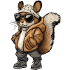 Squirrel Cool Winter
