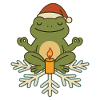 Christmas Frog Meditates – Cozy Xmas Frog
