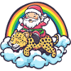 Leopard Santa Claus Christmas