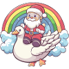 Goose Santa Claus Christmas