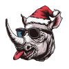 Rhino Christmas Funny