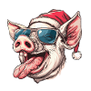 Pig Christmas Funny Piglet