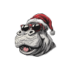 Hippopotamus Christmas Funny