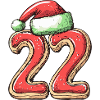 22 Number Cookie Christmas