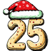 25 Number Biscuit Christmas