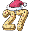 27 Number Cookie Christmas